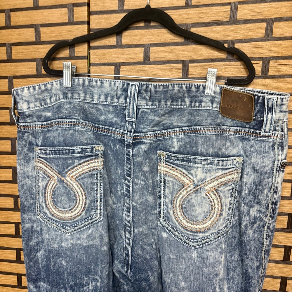 Big Star Voyager Straight Leg Acid Wash Jeans Size 44R